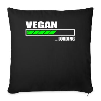 Vegan Loading Bar - Sofakissenbezug 45 x 45 cm - Schwarz - Vorne