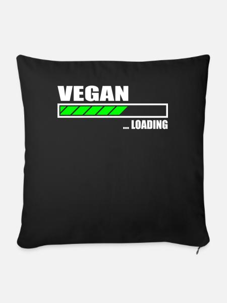 Vegan Loading Bar - Sofakissenbezug 45 x 45 cm - Schwarz