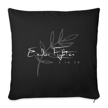 Endometriosis Awareness Shirt - Sofa pillowcase 17,3'' x 17,3'' (45 x 45 cm) - black - Front