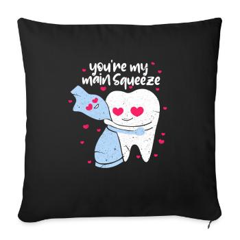 Dentist Tooth Dentist Teeth Dentist Gift - Sofa pillowcase 17,3'' x 17,3'' (45 x 45 cm) - black - Front