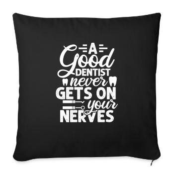 dentist - Sofa pillowcase 17,3'' x 17,3'' (45 x 45 cm) - black - Front