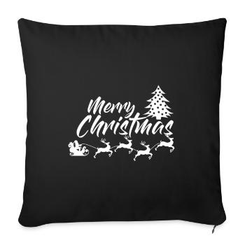 Merry Christmas - Merry Christmas - Sofa pillowcase 17,3'' x 17,3'' (45 x 45 cm) - black - Front