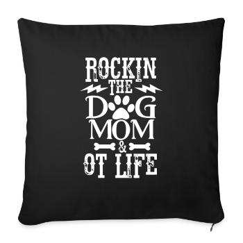 Occupational Therapist Occupational Therapy Dog Gift - Sofa pillowcase 17,3'' x 17,3'' (45 x 45 cm) - black - Front