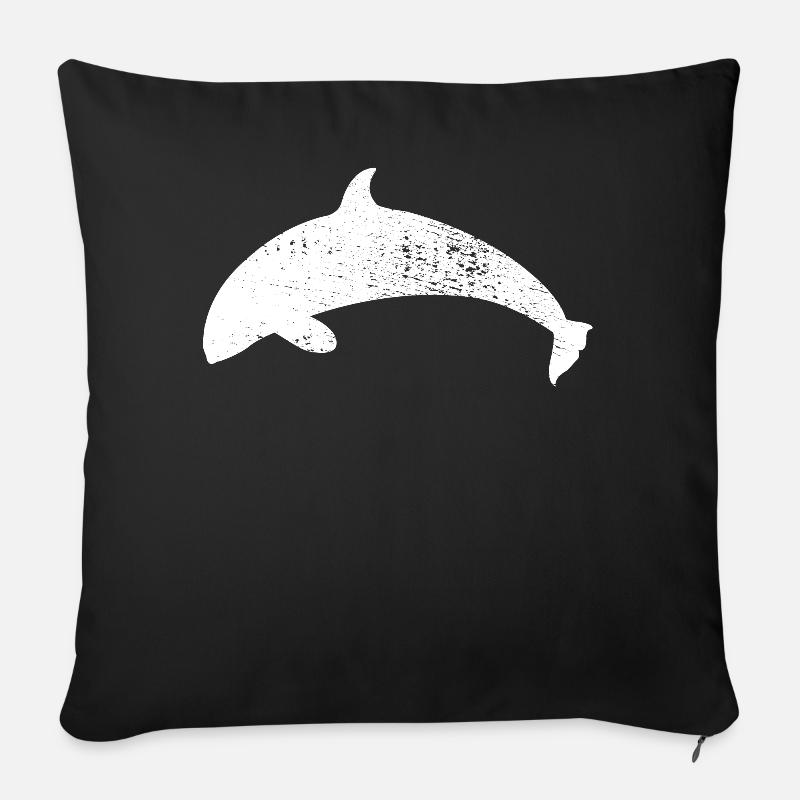 Orca - Sofakissenbezug 45 x 45 cm - Schwarz