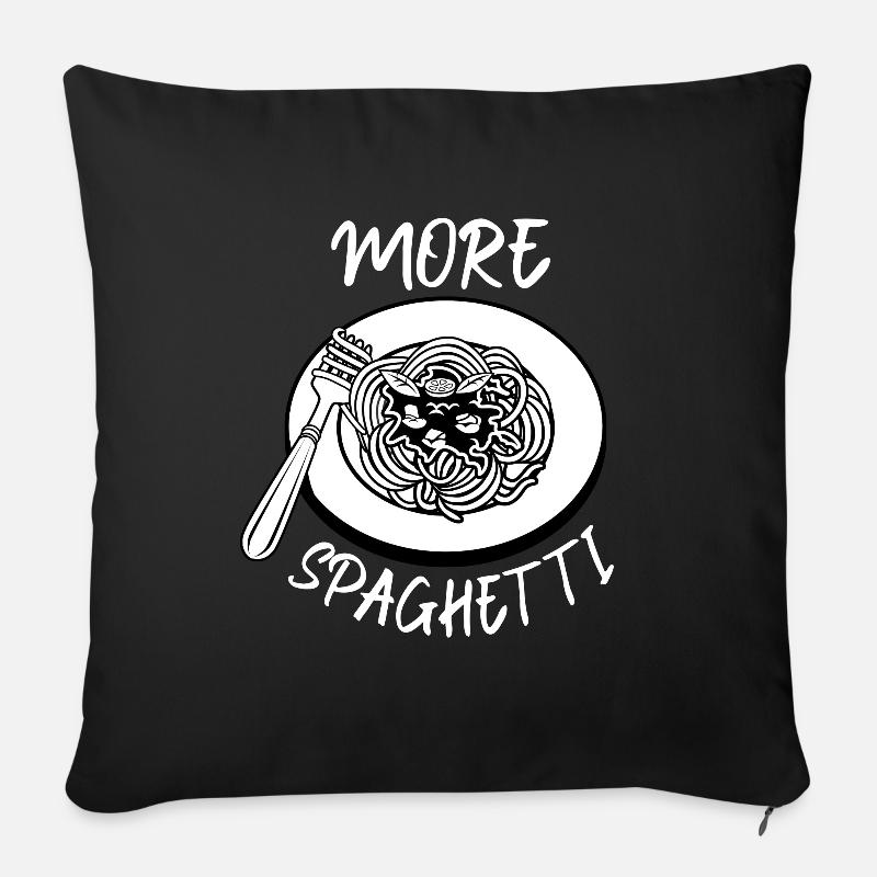 Spaghetti - Sofakissenbezug 45 x 45 cm - Schwarz