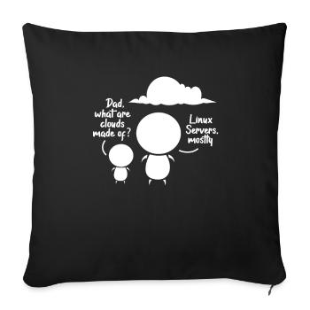 développeur de logiciels - Housse de coussin décorative 45 x 45 cm - noir - Devant