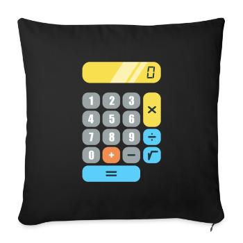 math - Housse de coussin décorative 45 x 45 cm - noir - Devant
