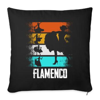Flamenco Retro - Housse de coussin décorative 45 x 45 cm - noir - Devant