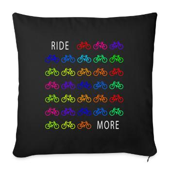 Drôle de vélo de vitesse VTT Vélo cadeau pour le - Housse de coussin décorative 45 x 45 cm - noir - Devant