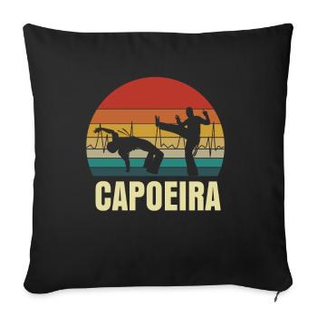 Capoeira Rythme cardiaque - Housse de coussin décorative 45 x 45 cm - noir - Devant