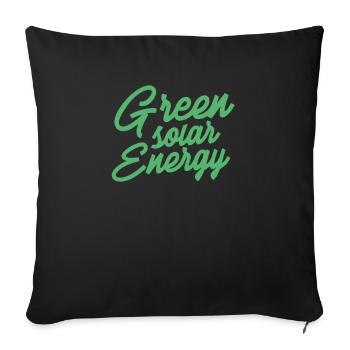 Electricité Energie solaire Energie solaire Energie solaire Energie solaire - Housse de coussin décorative 45 x 45 cm - noir - Devant