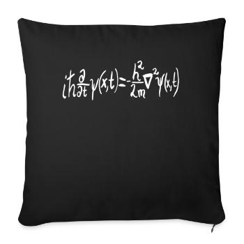 Schrödinger equation - Sofa pillowcase 17,3'' x 17,3'' (45 x 45 cm) - black - Front