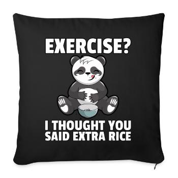 Panda Panda Bear Big Funny Sweetie - Sofa pillowcase 17,3'' x 17,3'' (45 x 45 cm) - black - Front