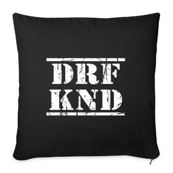 Dorfkind - DRF KND - Sofakissenbezug 45 x 45 cm - Schwarz - Vorne