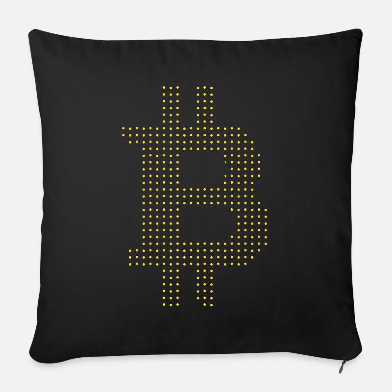 Bitcoin - Sofakissenbezug 45 x 45 cm - Schwarz
