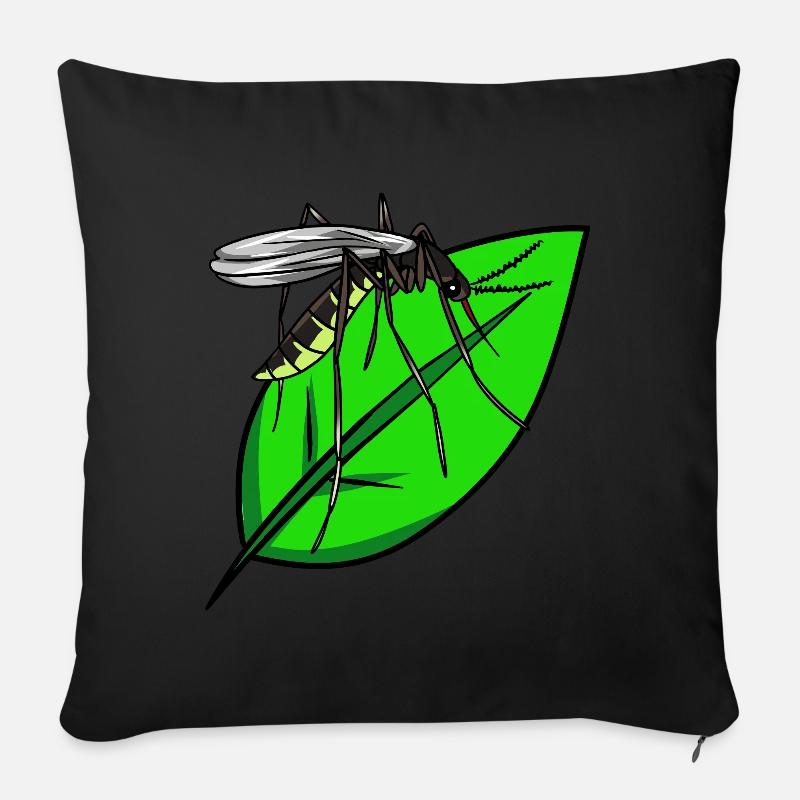 Insekten Mücke Blutsauger Mücken Sommer - Sofakissenbezug 45 x 45 cm - Schwarz