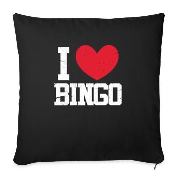 Bingo - Sofa pillowcase 17,3'' x 17,3'' (45 x 45 cm) - black - Front