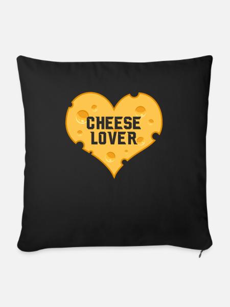 Cheese Lover - Sofakissenbezug 45 x 45 cm - Schwarz