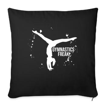 Women power sport handstand gymnastics gymnastics - Sofa pillowcase 17,3'' x 17,3'' (45 x 45 cm) - black - Front