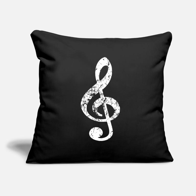 Clé de partition Housse de coussin décorative 45 x 45 cm