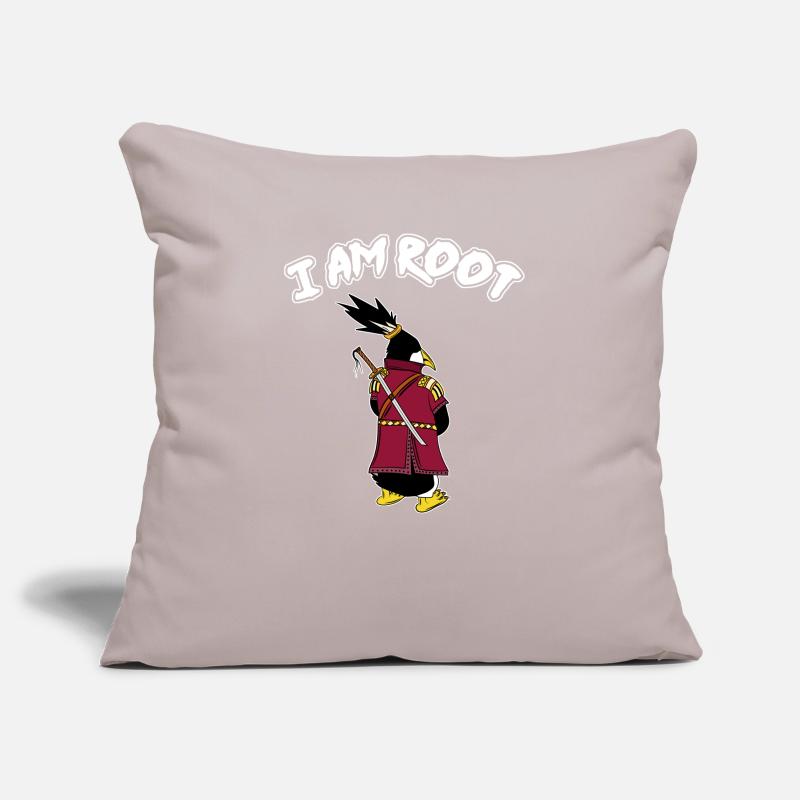 Linux Pingouin I Am Root Geeks Geeks Nerd Computer Ninja Housse de coussin décorative 45 x 45 cm