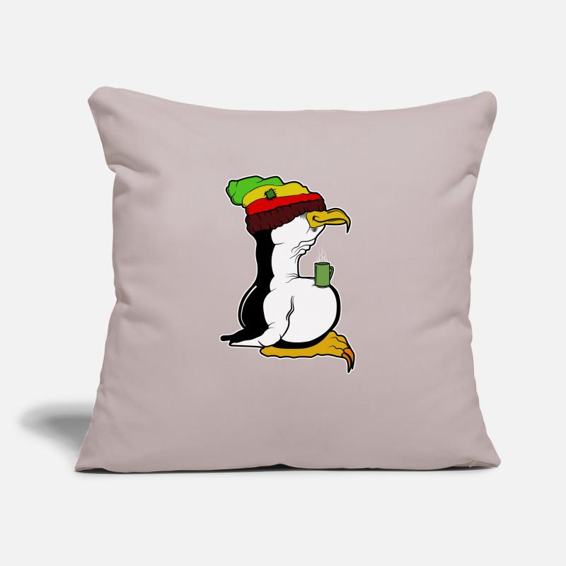 Tux Linux Pinguin Kaffeepause Computerfreak Rasta Sofakissenbezug 45 x 45 cm