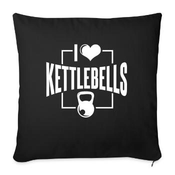 Kettlebell Love No. 8 - Sofakissenbezug 45 x 45 cm - Schwarz - Vorne