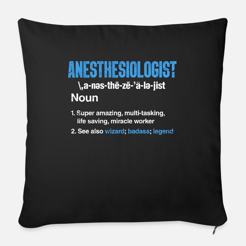 Anesthesist - Sofakissenbezug 45 x 45 cm - Schwarz