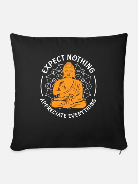 Buddha - Sofakissenbezug 45 x 45 cm - Schwarz
