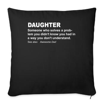 La fille la plus drôle t-shirt - Housse de coussin décorative 45 x 45 cm - noir - Devant