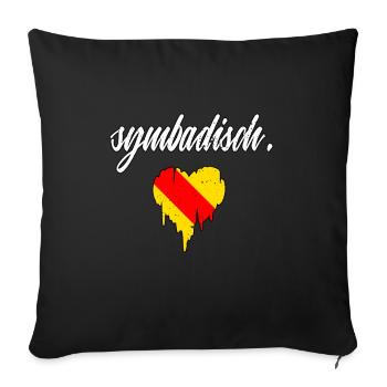 Symbadisch Badisch Dialekt Baden Sympatisch Badner - Sofakissenbezug 45 x 45 cm - Schwarz - Vorne