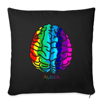 autism - Sofa pillowcase 17,3'' x 17,3'' (45 x 45 cm) - black - Front