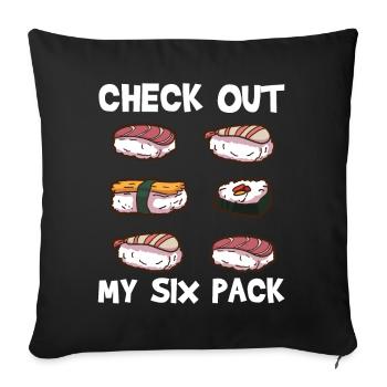 sushi - Sofa pillowcase 17,3'' x 17,3'' (45 x 45 cm) - black - Front