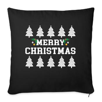 Merry Christmas Christmas Christmas Present - Sofa pillowcase 17,3'' x 17,3'' (45 x 45 cm) - black - Front