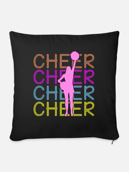 Cheerleading - Cheer Cheer Cheer - Sofakissenbezug 45 x 45 cm - Schwarz