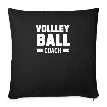 Entraîneur de volleyball - Housse de coussin décorative 45 x 45 cm - noir - Devant