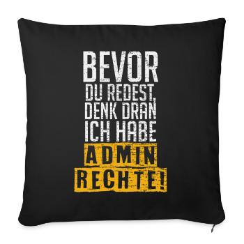 Administrator Administration Programm - Sofakissenbezug 45 x 45 cm - Schwarz - Vorne