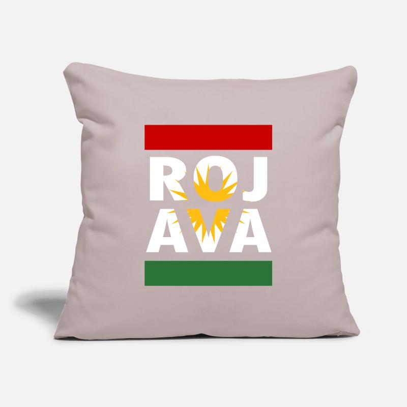 Rojava Kurdistan. free rojava. Defend Kurdistan Sofa pillowcase 17,3'' x 17,3'' (45 x 45 cm)