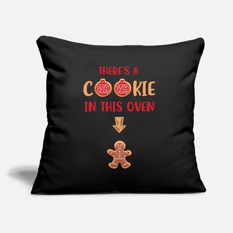Cookie bébé annonce de grossesse de Noël Housse de coussin décorative 45 x 45 cm