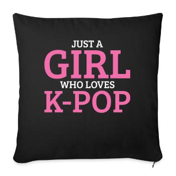 K-Pop - Sofa pillowcase 17,3'' x 17,3'' (45 x 45 cm) - black - Front