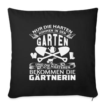 NUR DIE HARTEN KOMMEN IN DEN GARTEN - Sofakissenbezug 45 x 45 cm - Schwarz - Vorne