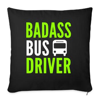 Bus Driver School Bus Bus School Bus Driver Gift - Sofa pillowcase 17,3'' x 17,3'' (45 x 45 cm) - black - Front