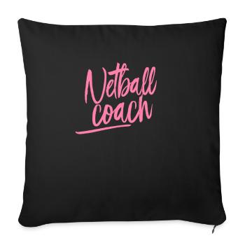 Netballer - Sofa pillowcase 17,3'' x 17,3'' (45 x 45 cm) - black - Front