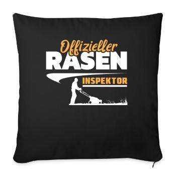 Offizieller Rasen Inspektor - Sofakissenbezug 45 x 45 cm - Schwarz - Vorne