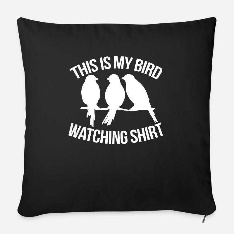 Vogelbeobachtung Vogelbeobachter Vogel Vögel - Sofakissenbezug 45 x 45 cm - Schwarz