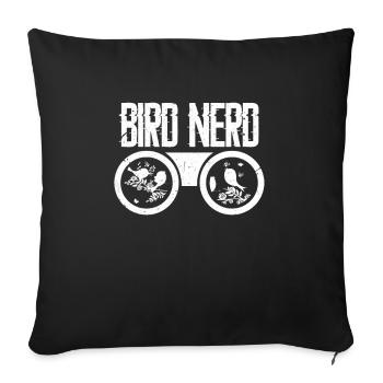Oiseaux Observer - Housse de coussin décorative 45 x 45 cm - noir - Devant