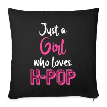 K-Pop - Sofa pillowcase 17,3'' x 17,3'' (45 x 45 cm) - black - Front