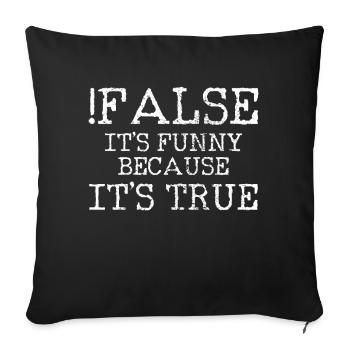 computer programming - Sofa pillowcase 17,3'' x 17,3'' (45 x 45 cm) - black - Front