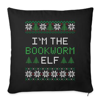 Lutin de Noël - Housse de coussin décorative 45 x 45 cm - noir - Devant