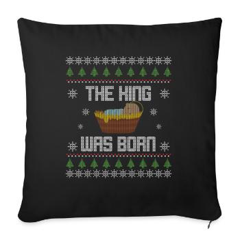 Christmas - Christmas - Christian - Jesus - Sofa pillowcase 17,3'' x 17,3'' (45 x 45 cm) - black - Front